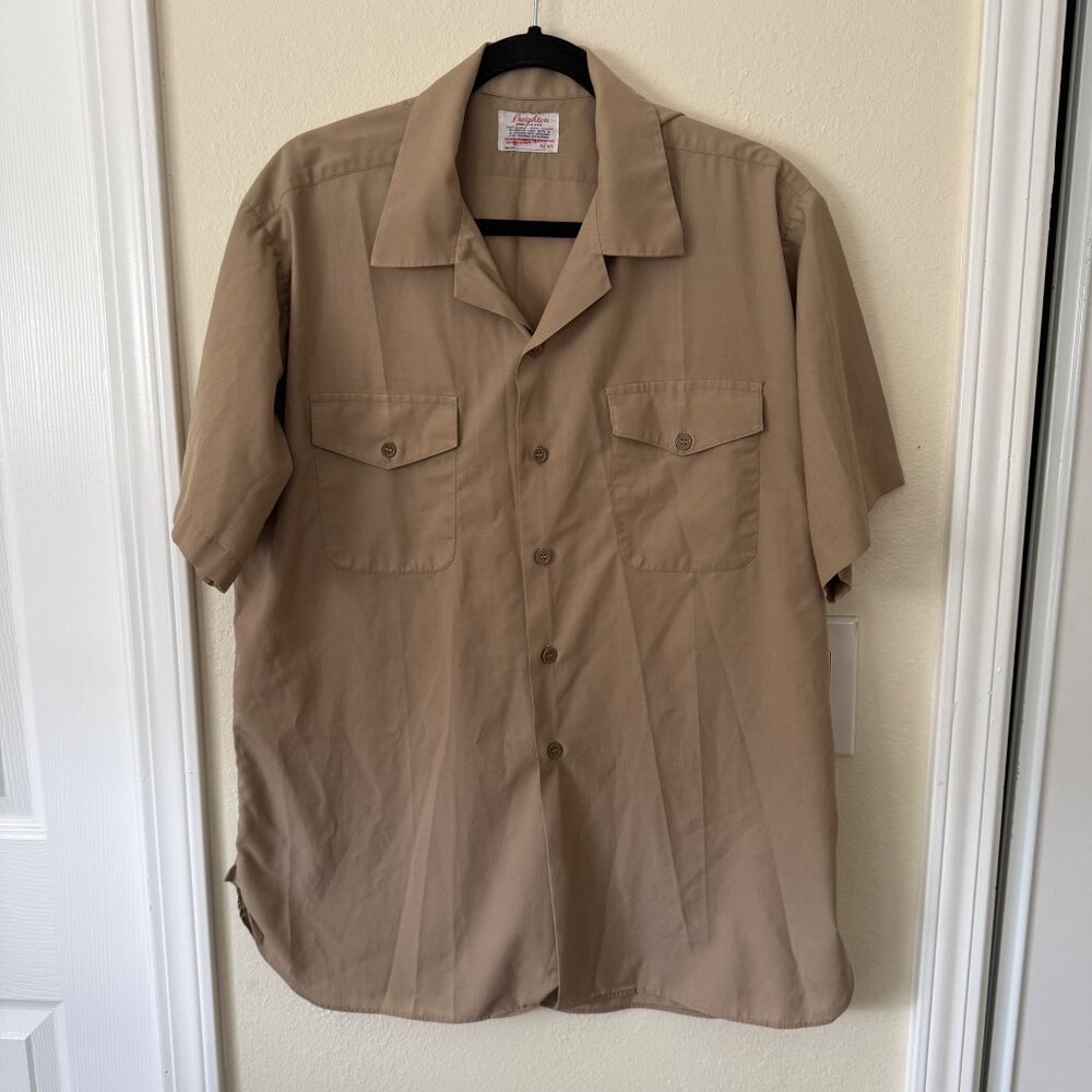 Vintage Creighton Button Down Shirt  USA Size 16 1/2/ L Uniform Style
